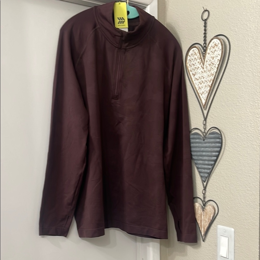 All in Motion Brown Quarter-Zip Sweatshirt